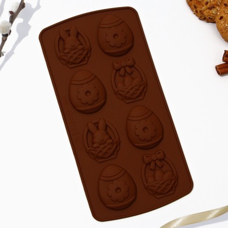 Silicone form for baking “with a bright Easter!”, 10.6 x 20.7 cm.-1