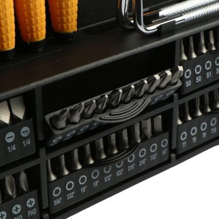 A set of professional screwdrivers and a DEKO SS100 bit with a convenient stand, 100 items-4