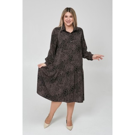 Female dress, size 66, black color-1