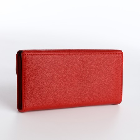 Women's wallet on magnet, red color-1