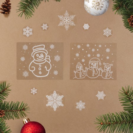 Set of stickers "New Year" snowmen, 34.3 x 35.6 cm-1