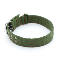 Four-layer collar with a swivel, 80 x 4.9 cm, Osh 64-74 cm, polyester, green