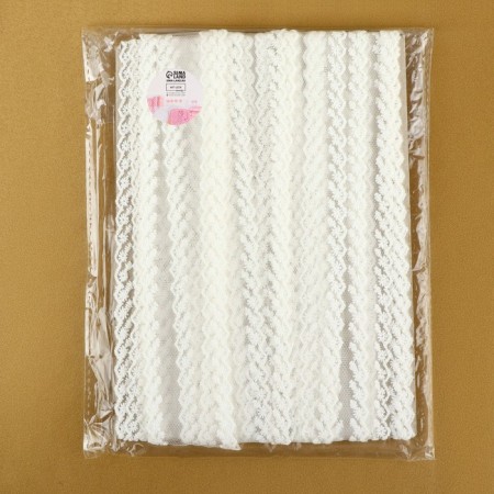 Lace on a grid, 45 mm × 14 ± 1 m, white color-2