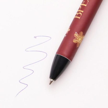 Pen “Miracles Time”, soft-tach plastic, blue paste, 0.7 mm-4