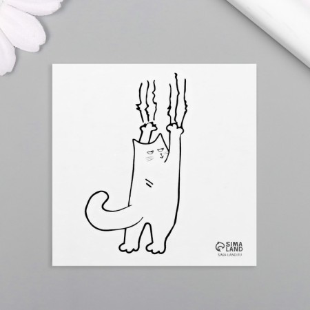 Tattoo on the body Black "Case Claus" 6x6 cm-3