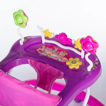 Walks Jolly Ride BW110, 7 wheels, with sound effects, plastic wheels, purple color-3