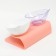 Plastic bowls on a pink stand are 27.5 x 14 x 15 cm transparent/white