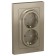 SETLASDESIGN socket, 16 A, double, assembly, with salary, with curtains, shampan color