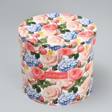 Set of hats 5 in 1, gift packaging, “flowers”, 13 x 14 - 19.5 x 22 cm-4