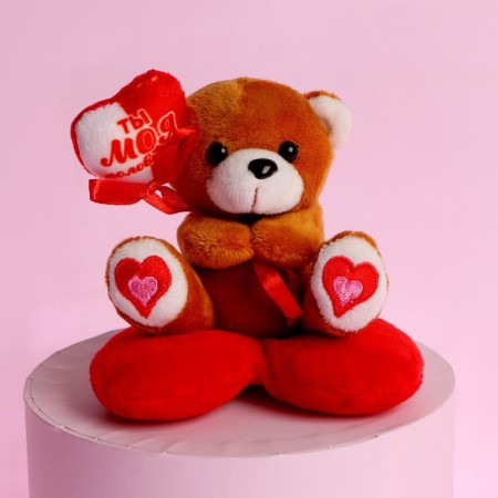 Soft toy "You are my half", Bear, Mix color-1