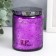 Bank for candles glass with a lid "Flower" violet, cylinder, galvanic 9x7x7 cm