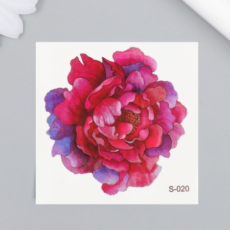 Tattoo on the body color "Pionovid rose" 6x6 cm