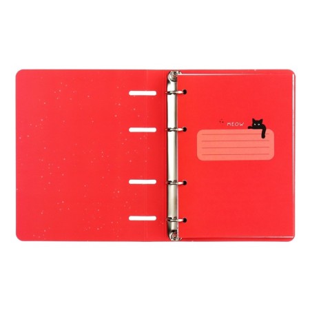 Notebook on A5 rings, 100 sheets in the Meshu Amazing Cats cage, cover coated cardboard, matte lamination, selective UV-clock-2