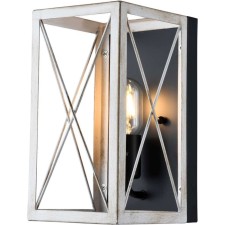 Wall lamp STILFORT 3004/01/01W Kaizer, 1x40W, E27, 150x150x280 mm, black color, white