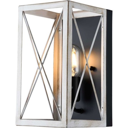 Wall lamp STILFORT 3004/01/01W Kaizer, 1x40W, E27, 150x150x280 mm, black color, white