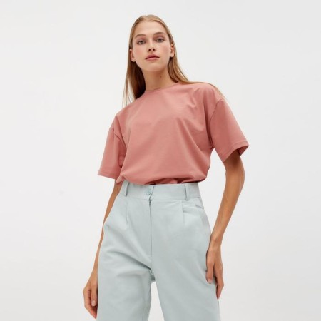 Women's T-shirt Minaku Oversize Fit: dusty pink color, rn 50-3