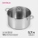 Great stainless steel pan, 5.7 liters, with a heat distribution layer, induction