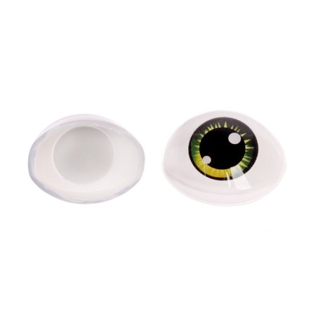 Eyes, set 10 pcs., Size 1 pc: 11.6 × 15.5 mm, green color-1