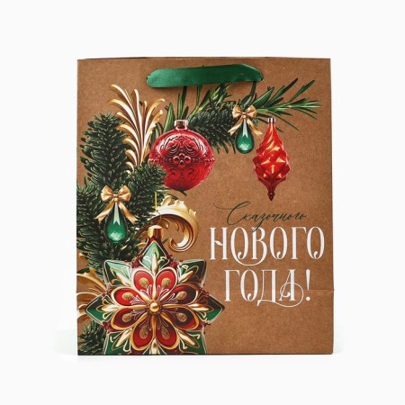 Craft vertical “Fairytale New Year” package, Ml 23 x 27 x 11.5 cm, New Year-3