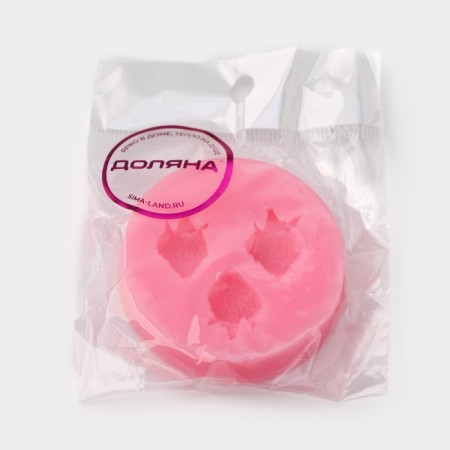 Mold Dolyana "Strawberry", silicone, 5.5 × 5.5 cm, color mix-4