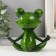Souvenir Polystone Lak "Frog -Yog" Head on the spring 12x12.5x7.5 cm