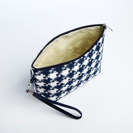 Cosmetic bag with lightning, white/blue color-2