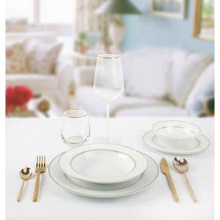 Arya Home Elegant Gisella dishes, 24 objects, white color-1