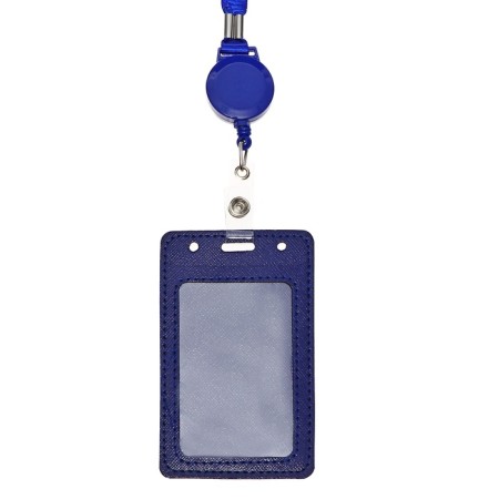 Baig-carman vertical leatherette, external 110x68mm, internal 85x54mm, tape 80x1.2cm, blue.-1