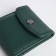 Women's wallet on magnet, green color
