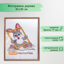 Photo frame wood 40x50 cm, mocha (plastic screen)