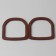 Handles for the bag wooden, 12 × 12.9 cm, 2 pcs, brown color
