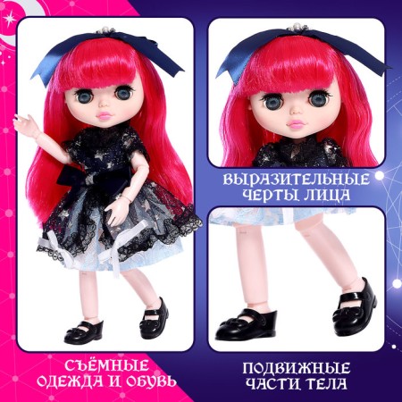 Ashlet doll "Amelia", 28 cm, blue dress-2