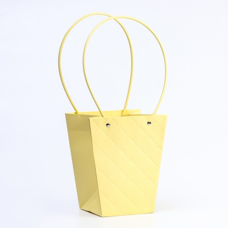 Bag for flowers embossed shampan moisture resistant, 17x17-11.5x11.5-20 cm-1