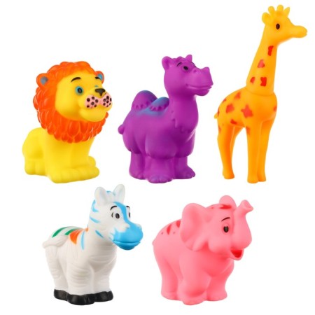 A set of rubber toys for the bath "Study animals", 5 pcs, crumb I