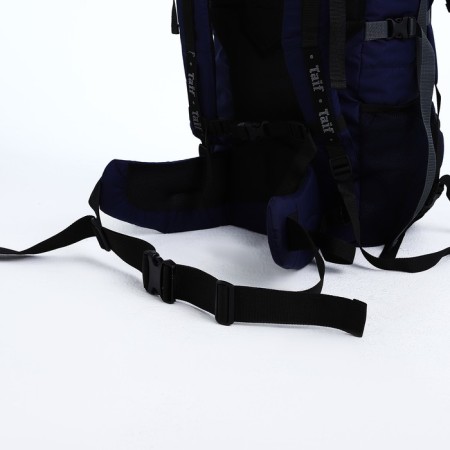 Tourist backpack, TAIF, 90 l, department on the lace, 2 outer pockets, blue color-6