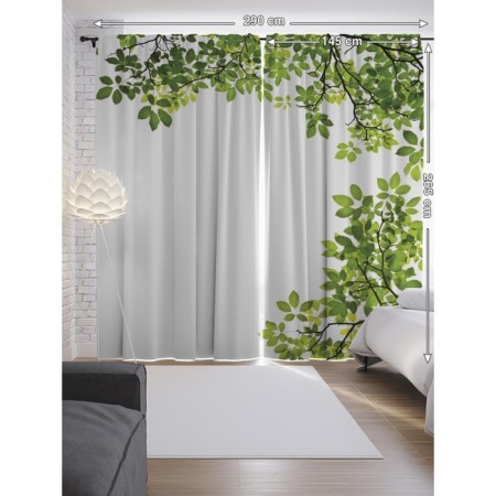 Photostes "Frame from leaves", Saten, size 145x265 cm, 2 pcs-1