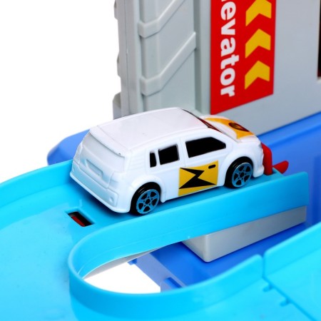Parking "City" with 6 cars and elevator, light and sound-8