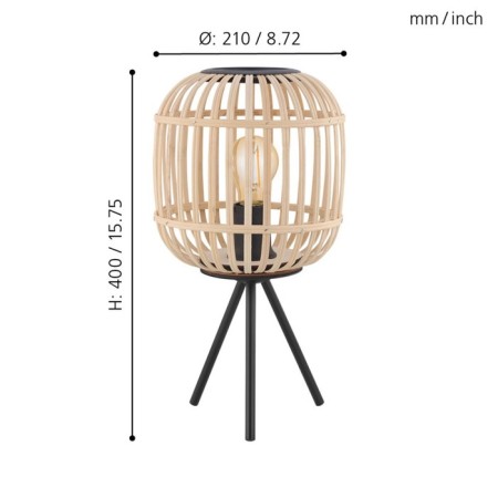 Bordesley table lamp, 1x28W E27, black color-2