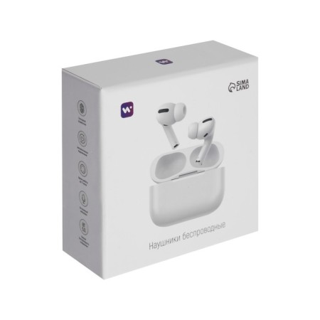 Wireless headphones Windigo Pro, TWS, Bluetooth 5.0, 40/500 mAh, sensor, glossy, white-18