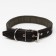 Collar combined leather/tarpaulin "Hedgehog", 70 x 3.5 cm, Osh 45-60 cm, black