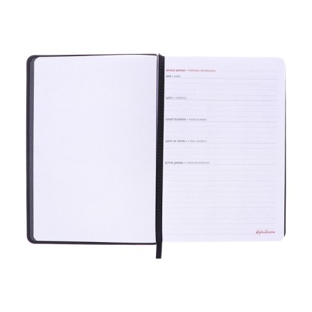Dated diary 2025, A5, 176 sheets, Hong Kong, solid cover, pancake embossing, with liesse, block 80 g/m2, black-4