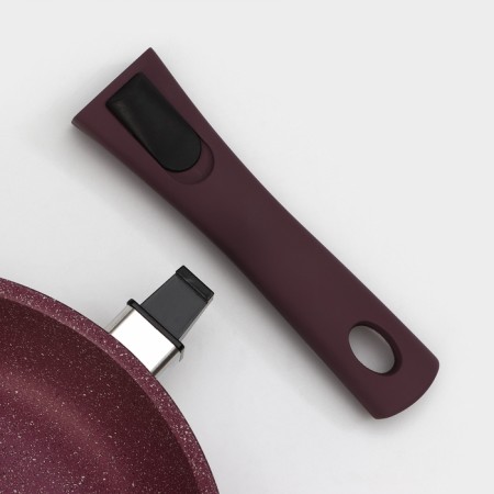 Trendy Style pan, d = 24 cm, removable handle, anti -stick coating, purple color-2