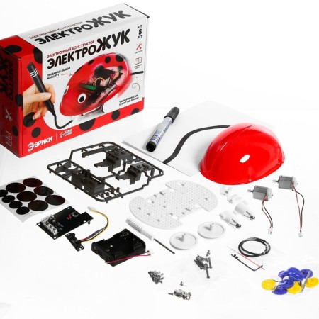 Electro-Zhuk robot Euryk, electronic designer, interactive: travels along the line, on batteries-1