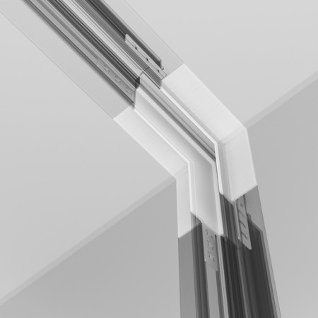 Connector Corner internal Exign built under GCL 9.5 mm, white-4