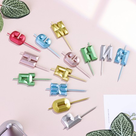 Set of candles for the cake "Happy Birthday", multi -colored