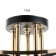 Svetogor chandelier "Level" 5x60W E27 black/gold