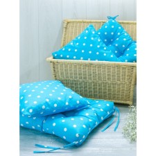 Decorative pillow for lightning Blue Polka Dot, size 40x40 cm, blue color