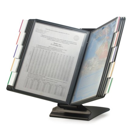 Demosystem desktop on 10 gray panels A4, Brauberg, metallic