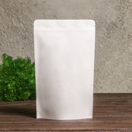 Zip-Lock package Craft, white, with a rectangular window 16 x 26 cm-2
