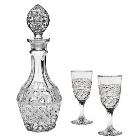Vinia liqueur set: 1 decanter, 750 ml + 6 glasses of 80 ml